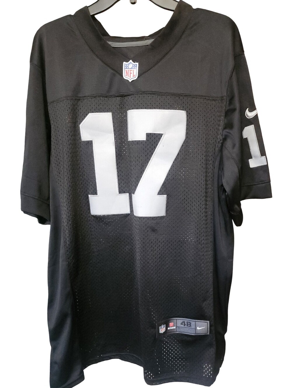 NFL VINTAGE Nike Ltd. Oakland Raiders Denarius Moore #17 Stitched Jersey Sz 48